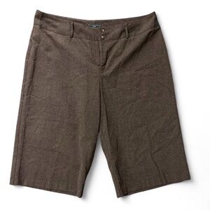 Apostrophe Dark Brown Tailored Bermuda Shorts